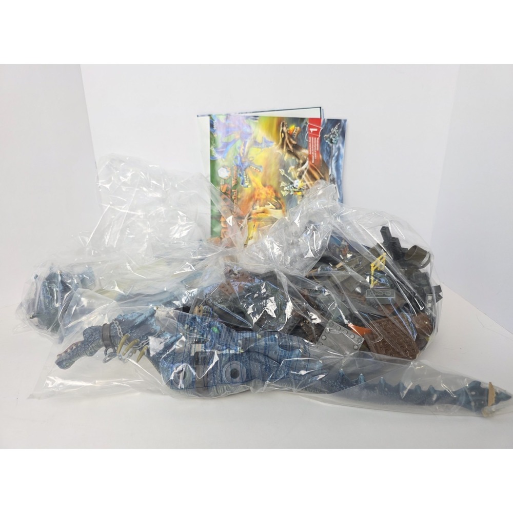 Large Mega Bloks lot Dragons Man o War pieces + challenge game pieces manuals